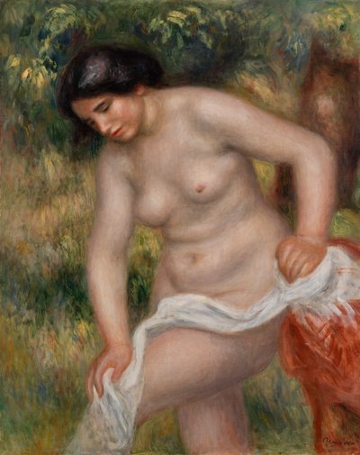 Kylpylä kuivaa itsensä (Baigneuse s'essuyant) tekijältä Pierre-Auguste Renoir