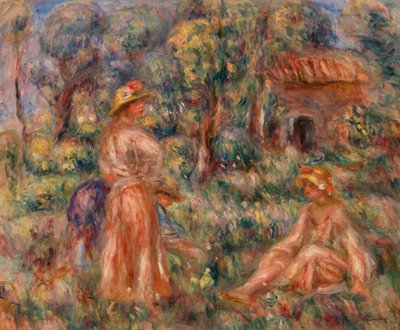Tytöt maisemassa tekijältä Pierre-Auguste Renoir