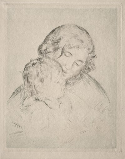 Äiti ja lapsi tekijältä Pierre-Auguste Renoir