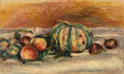 Asetelma melonin kanssa (Nature morte au melon) tekijältä Pierre-Auguste Renoir