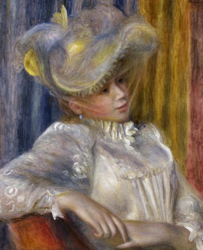 Nainen hatussa tekijältä Pierre-Auguste Renoir