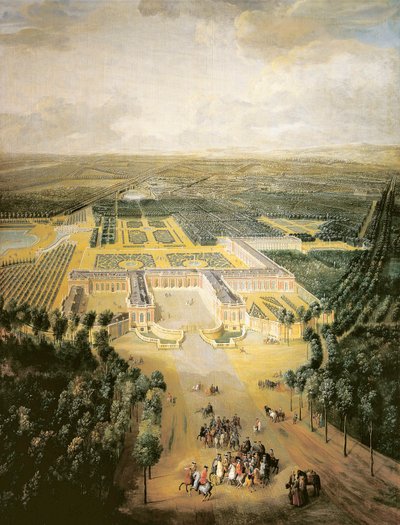 Ranska, Versailles, Näkymä Suuren Trianonin puutarhaan Versailles