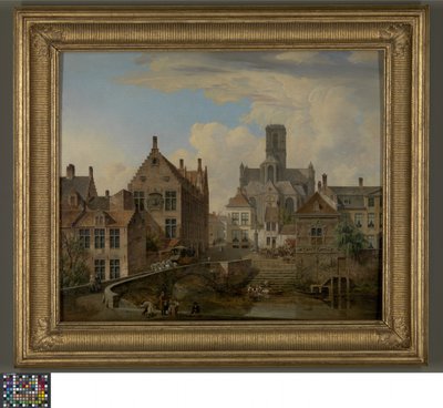 A Catedral de St. Bavo e o Canal Reep em Ghent Finlandês tekijältä Pierre François De Noter