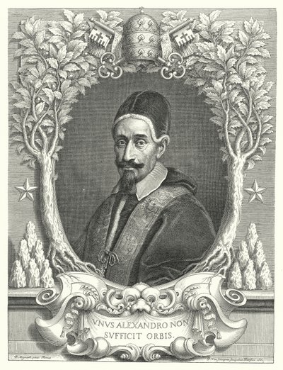 Paavi Aleksanteri VII (kaiverrus) tekijältä Pierre (after) Mignard