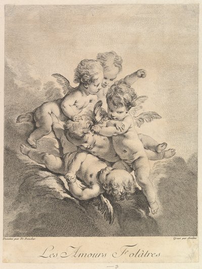 Lapset leikkivät, 1750. tekijältä Pierre Alexandre Aveline