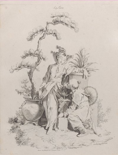 Maa, neljästä elementistä, 1738-49. tekijältä Pierre Alexandre Aveline
