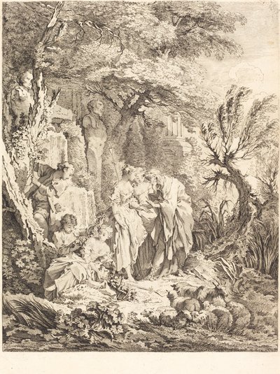 Hyvä seikkailu, 1738. tekijältä Pierre Alexandre Aveline