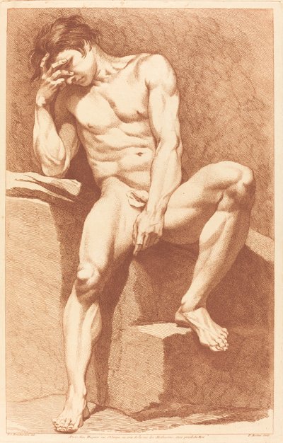 Akatemia tekijältä Pierre Alexandre Aveline after Edme Bouchardon