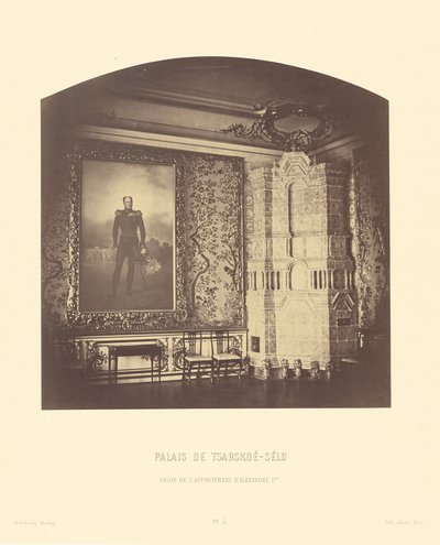 Tsarskoe-Selon palatsi, Aleksanteri I:n asunnon salonki tekijältä Pierre Ambrose Richebourg