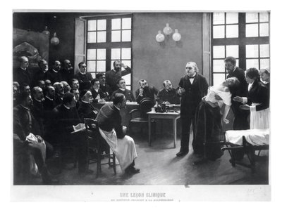 Kliininen oppitunti tohtori Charcotin kanssa Salpetrieressa, 1887 tekijältä Pierre Andre Brouillet