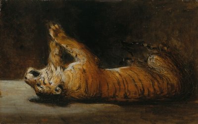 Leikkivä tiikeri (öljy kankaalle) tekijältä Pierre Andrieu