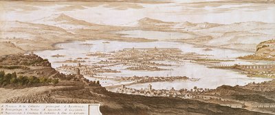 Meksikon kaupunki Alexander von Humboldtin (1769-1859) teoksesta Voyages aux Regions Equinoxales du Nouveau Continent 1810 tekijältä Pierre Antoine Marchais