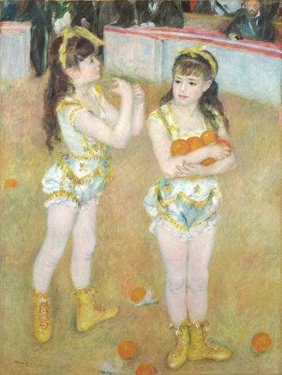 Akrobaatit Cirquessa Fernando Francisca ja Angelina Wartenberg, 1879. tekijältä Pierre Auguste Renoir