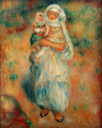 Algerialainen lapsen kanssa tekijältä Pierre Auguste Renoir