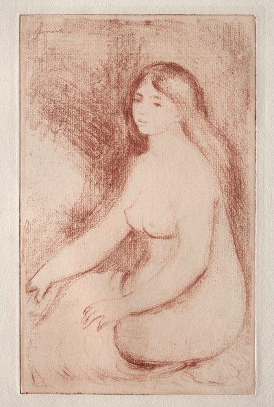 istuva uimari tekijältä Pierre Auguste Renoir