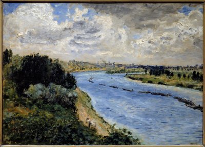 Proomu Seine-joella. Pierre Auguste Renoirin (1841-1919) maalaus tekijältä Pierre Auguste Renoir