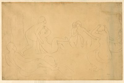 Uimarit metsässä tekijältä Pierre Auguste Renoir