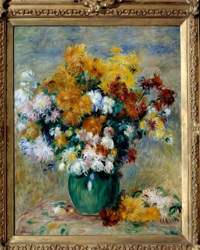 Kimppu krysanteemeja. Pierre Auguste Renoirin (1841-1919) maalaus tekijältä Pierre Auguste Renoir