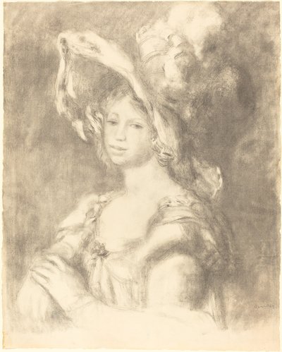 Nuoren naisen rintakuva Nuoren naisen rintakuva, 1892. tekijältä Pierre Auguste Renoir