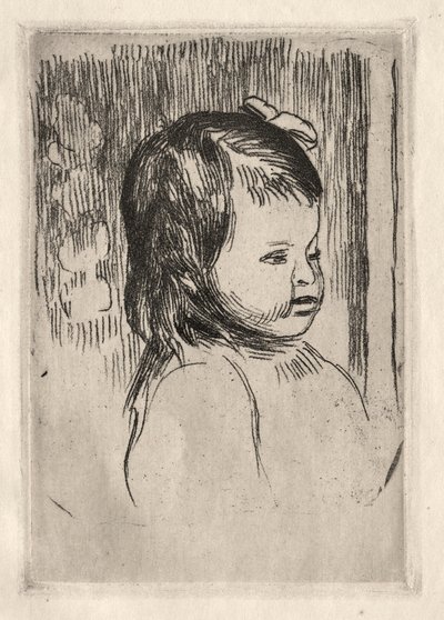 Lapsen rintakuva, käännetty oikealle. tekijältä Pierre Auguste Renoir
