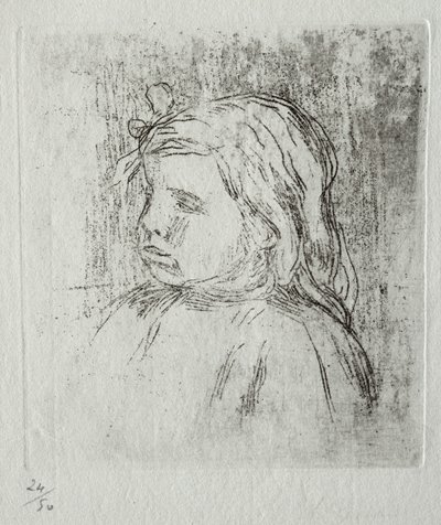 Claude Renoir, kolme neljäsosaa vasemmalla tekijältä Pierre Auguste Renoir