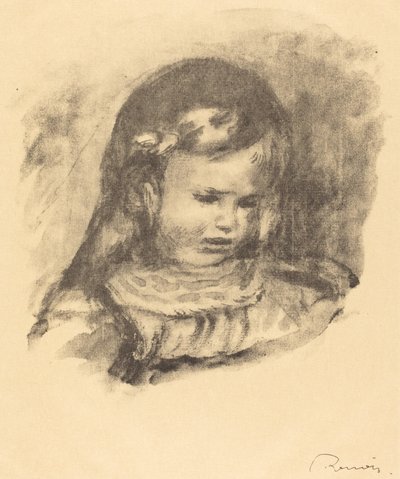 Claude Renoir, pää alhaalla Claude Renoir, pää alhaalla, 1904. tekijältä Pierre Auguste Renoir