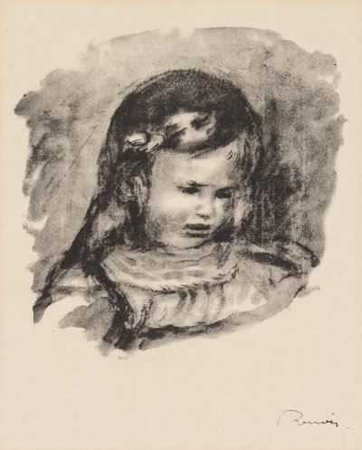 Claude Renoir, pää alhaalla tekijältä Pierre Auguste Renoir