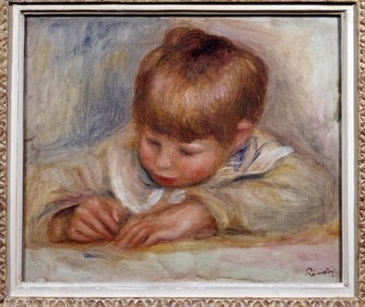 Coco-kirjailija Pierre Auguste Renoirin maalaus (1841-1919). 1906. Dim. 0,29 x 0,37 m. Lyon, Kuvataidemuseo tekijältä Pierre Auguste Renoir