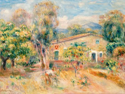 Collettes Farmhouse, Cagnes, 1910 tekijältä Pierre Auguste Renoir