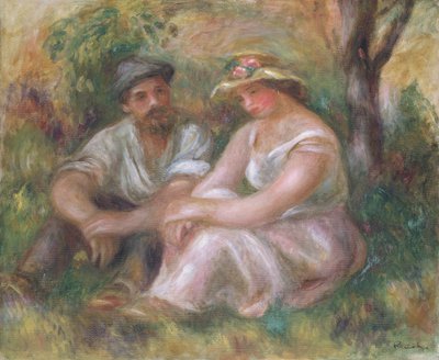 "Keskustelu", 1912 tekijältä Pierre Auguste Renoir