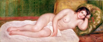 Nainen alaston sohvalla tekijältä Pierre Auguste Renoir