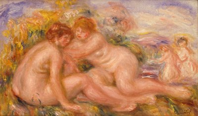 Neljä uimaria (öljy kankaalle) tekijältä Pierre Auguste Renoir