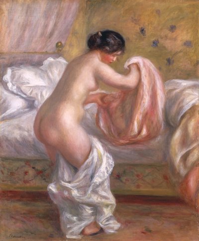 Gabrielle Arising, n. 1909 (öljy kankaalle) tekijältä Pierre-Auguste Renoir