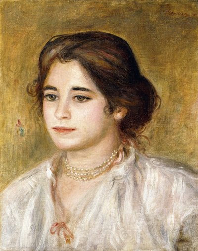 Gabrielle kaulakorussa, 1906 tekijältä Pierre Auguste Renoir