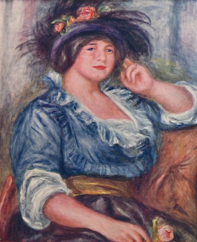 Tyttö ruusun kanssa, 1913, 1923 tekijältä Pierre Auguste Renoir