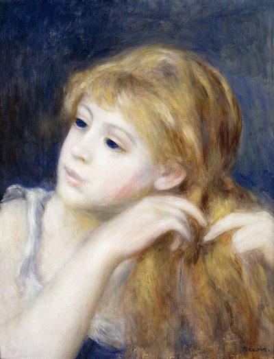 Nuoren tytön päällikkö, 1890 tekijältä Pierre-Auguste Renoir