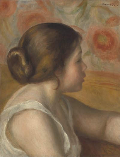 Nuoren tytön päällikkö, n. 1890 tekijältä Pierre Auguste Renoir