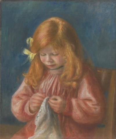 Jean Renoir Ompelu, 1899-1900 tekijältä Pierre Auguste Renoir