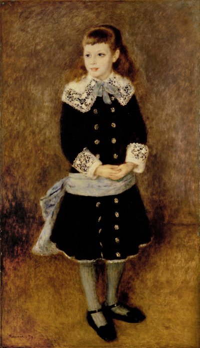 Tyttö, jolla on sininen vyö ... (öljy kankaalle) tekijältä Pierre Auguste Renoir