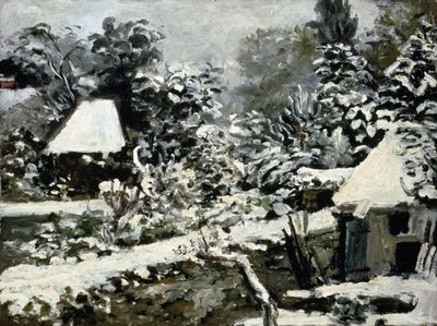 Maisema, lumiefekti, noin 1868 tekijältä Pierre Auguste Renoir