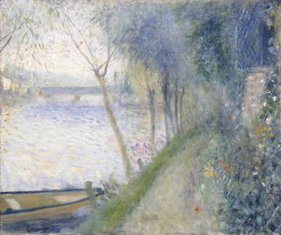 Maisema Seinen reunalla ja Pont d"Argenteuil tekijältä Pierre Auguste Renoir
