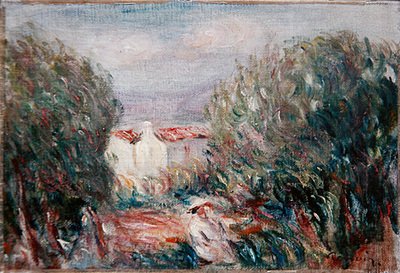 Maisema, n. 1900 (öljy levylle) tekijältä Pierre Auguste Renoir