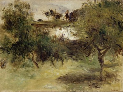 Maisema puiden kanssa tekijältä Pierre-Auguste Renoir