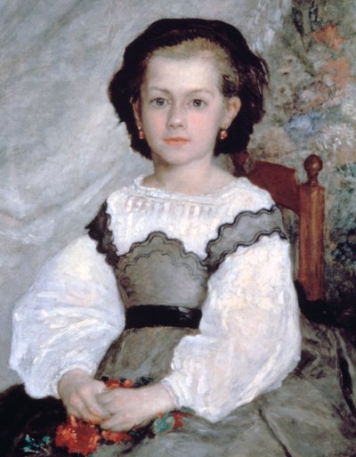 Mademoiselle Romaine Lacaux, yksityiskohta, 1864 tekijältä Pierre Auguste Renoir