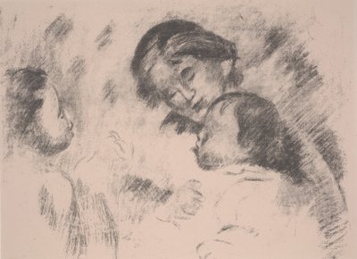 Äitiys: Gabrielle, Jean ja tyttö tekijältä Pierre Auguste Renoir