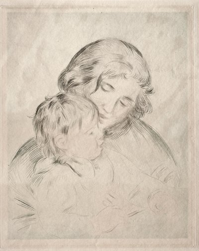 Äiti ja lapsi tekijältä Pierre Auguste Renoir