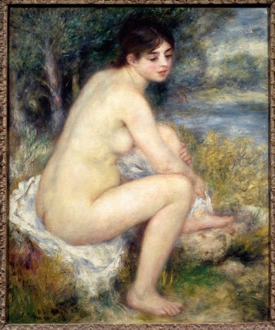 Alaston nainen maisemassa tekijältä Pierre Auguste Renoir