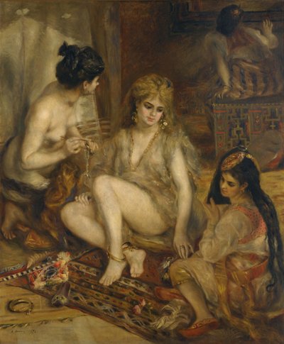 Parisiennes Algerian pukuhaaremissa, 1872 tekijältä Pierre Auguste Renoir