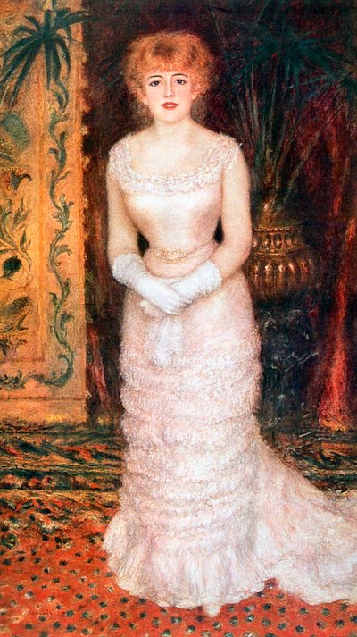 Näyttelijä Jeanne Samaryn muotokuva, 1878 tekijältä Pierre Auguste Renoir