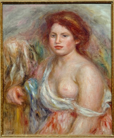 Mallin muotokuva rintakuvassa Pierre Auguste Renoirin maalaus tekijältä Pierre Auguste Renoir